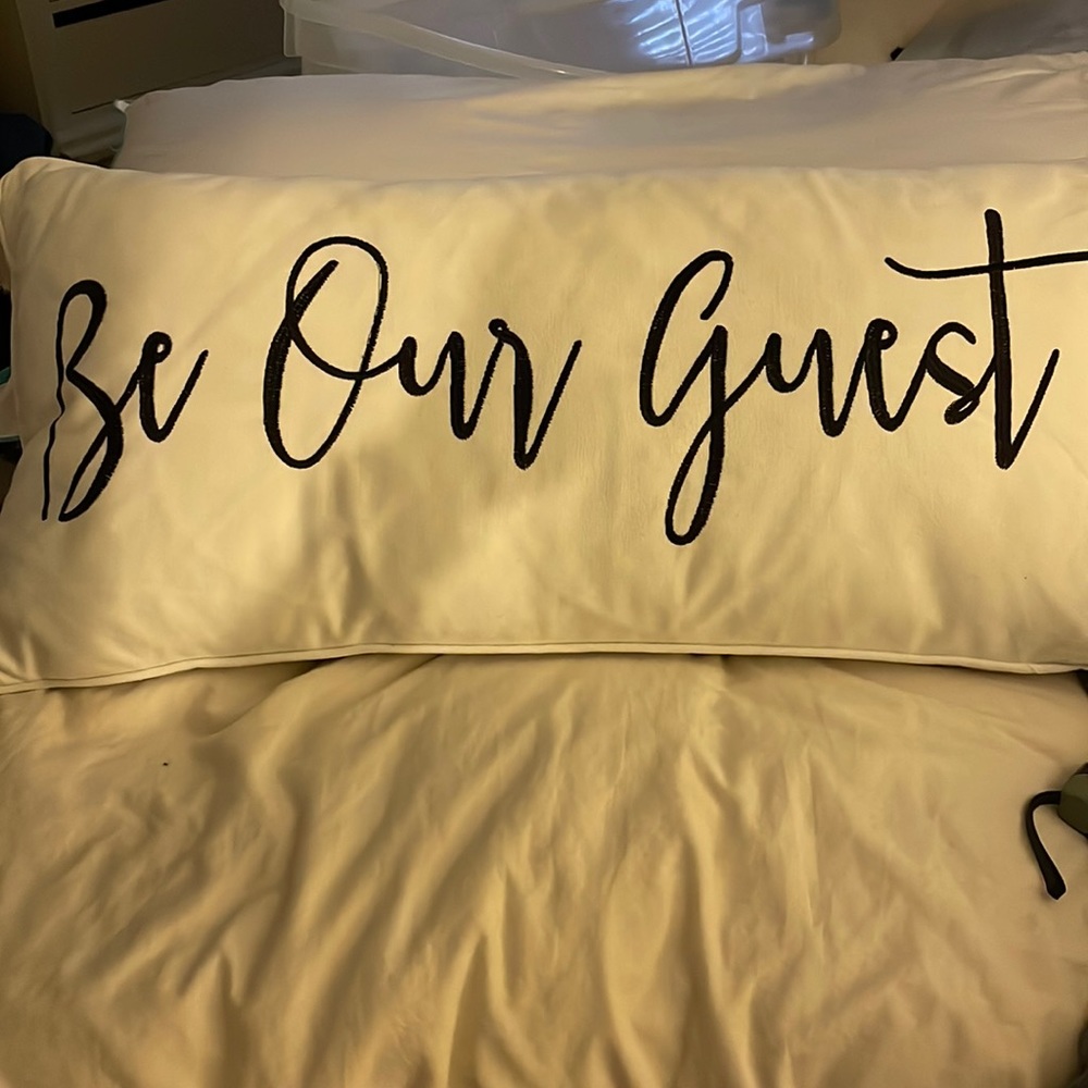 Be our guest pillow